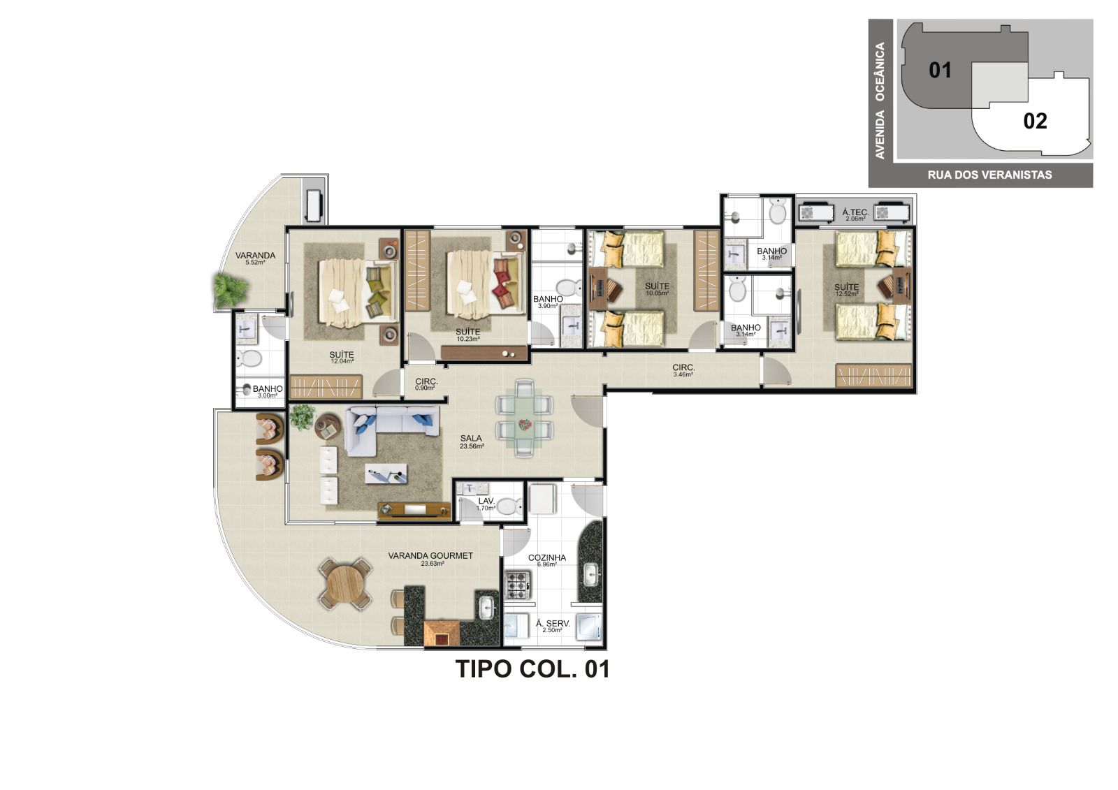 Apartamento Tipo Coluna 01